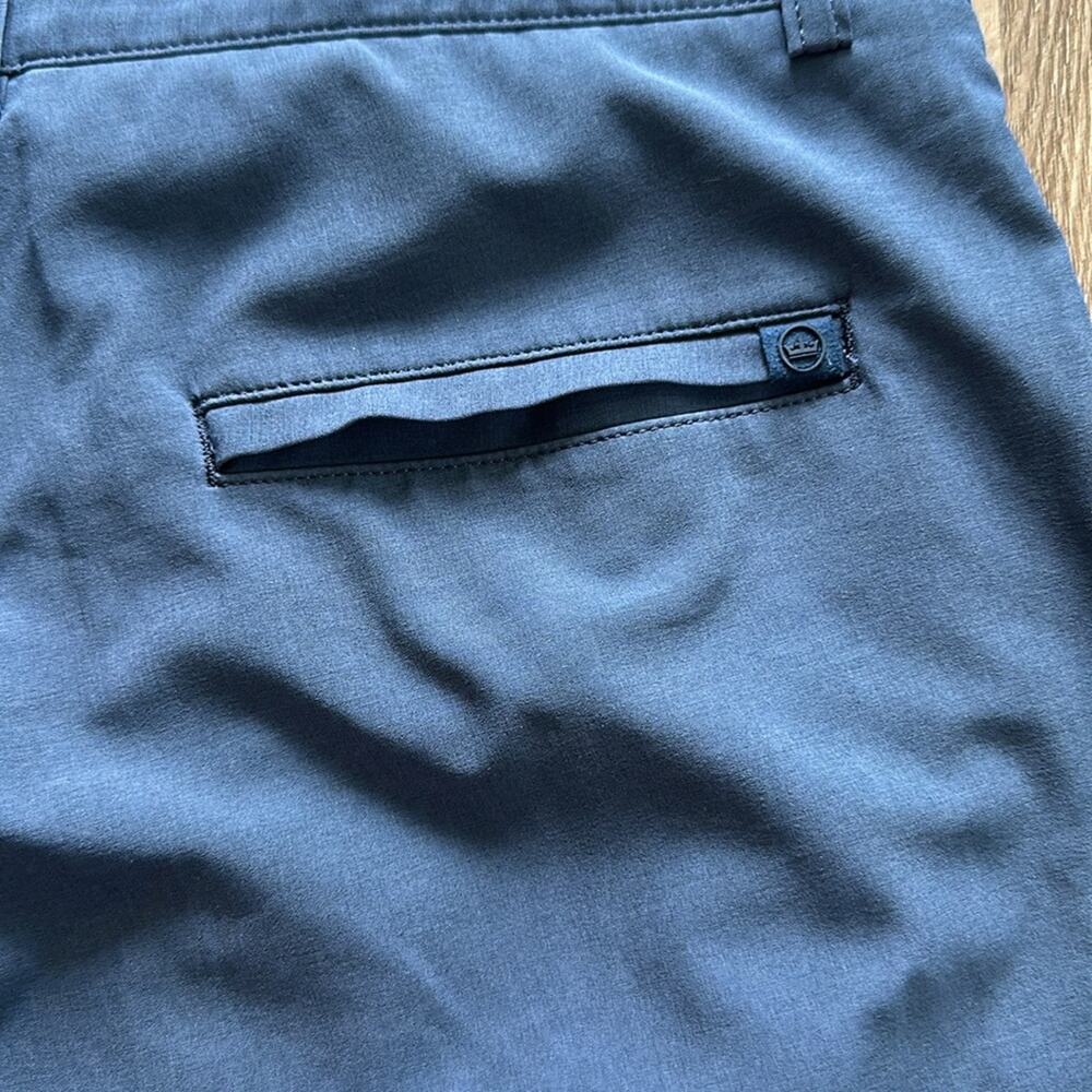 Peter Millar Performance Hybrid Shorts Size 38 Navy 9" Inseam Water Resistant - Picture 5 of 6